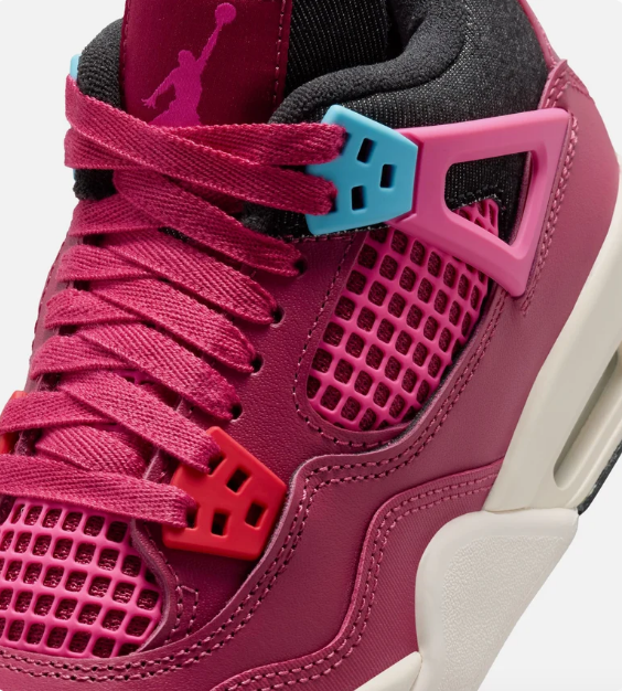 Air Jordan 4 Retro She's A Star Grade School Lifestyle Shoe - Sweet BeetDesert PinkOff NoirChalk $145