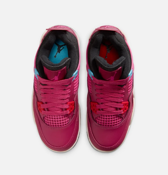 Air Jordan 4 Retro She's A Star Grade School Lifestyle Shoe - Sweet BeetDesert PinkOff NoirChalk $145