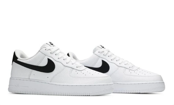 Nike Air Force 1 Low '07 'White/Black' Pebbled Leather
