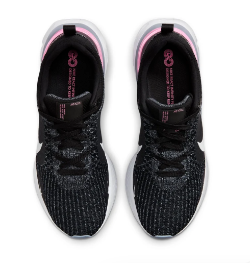 Nike React Infinity Run Flyknit 3 'Black/Grey/Pink'